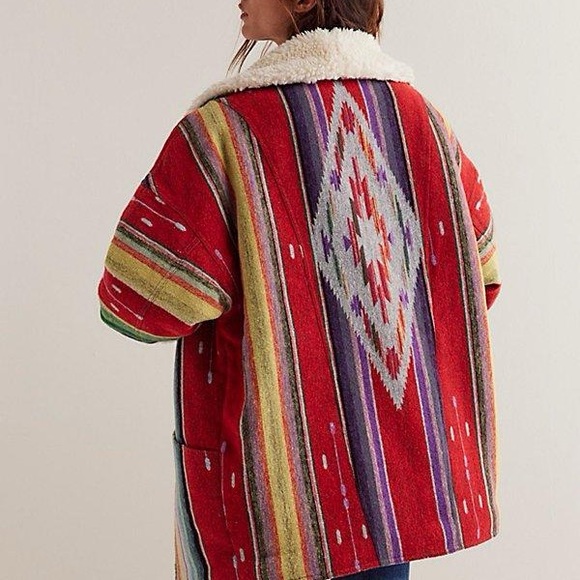 Wrangler X Lainey Wilson Rare Hard To Find! Multicolor Sherpa Lined Jacket - Picture 5 of 5